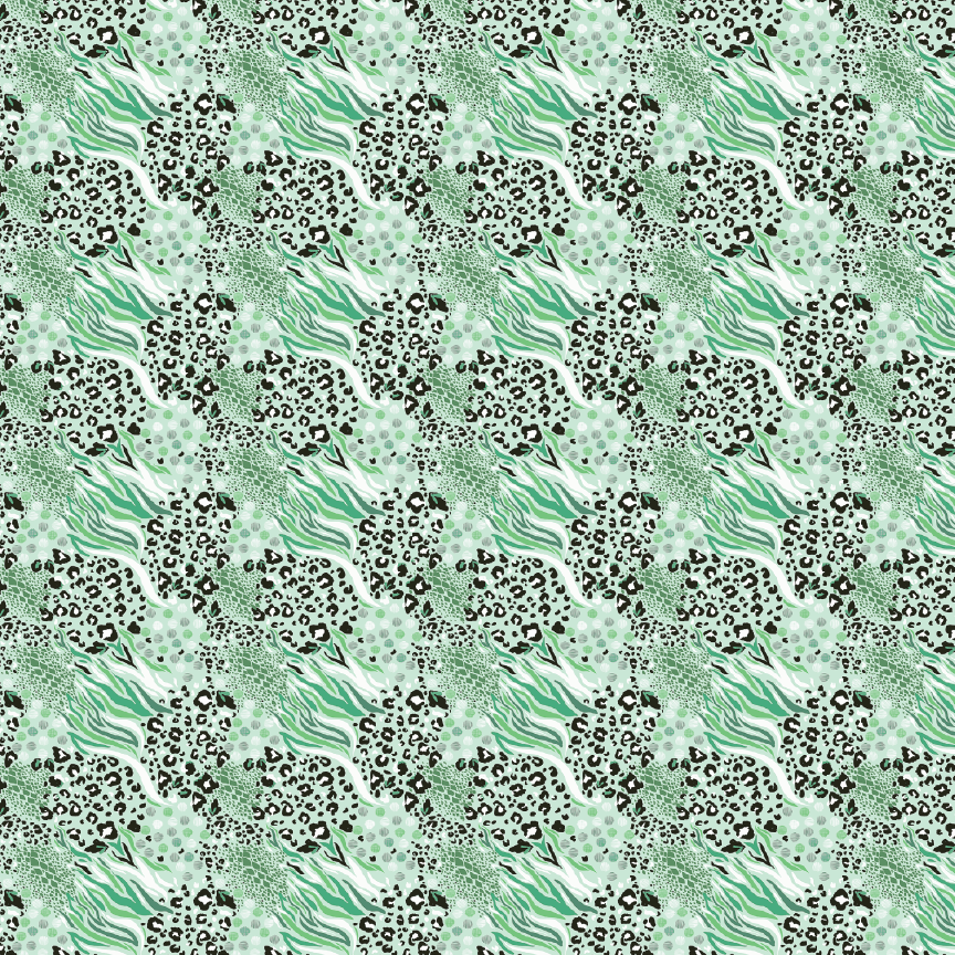 Mint Animal Print Pattern Acrylic Sheets - CMB Pattern Acrylic